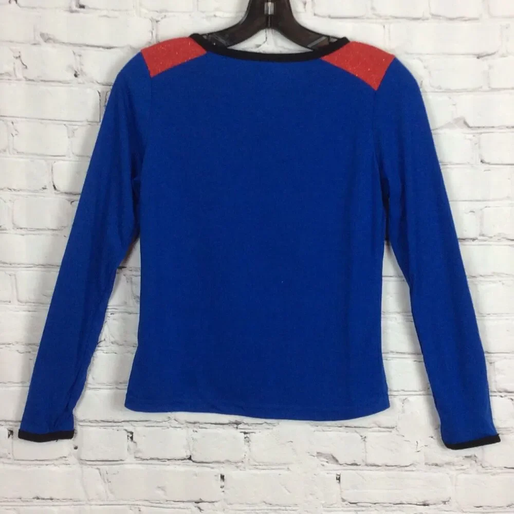 DC Superhero Girls Supergirl Costume Halloween Child's Size M/L Long Sleeve Top